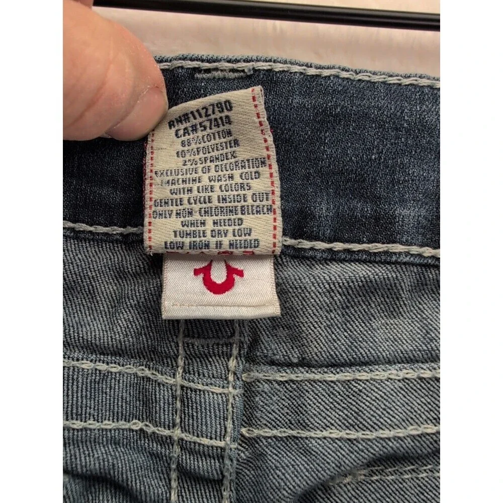 True Religion World Tour Skinny Jeans Womens 26 Blue Mid Rise Stretch Denim